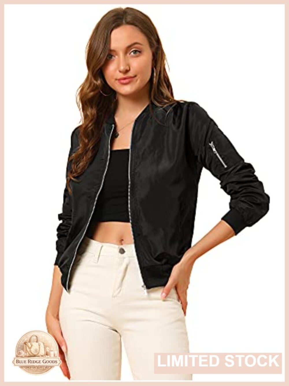 Lightweight Zip Up Bomber Windbreaker Jacket